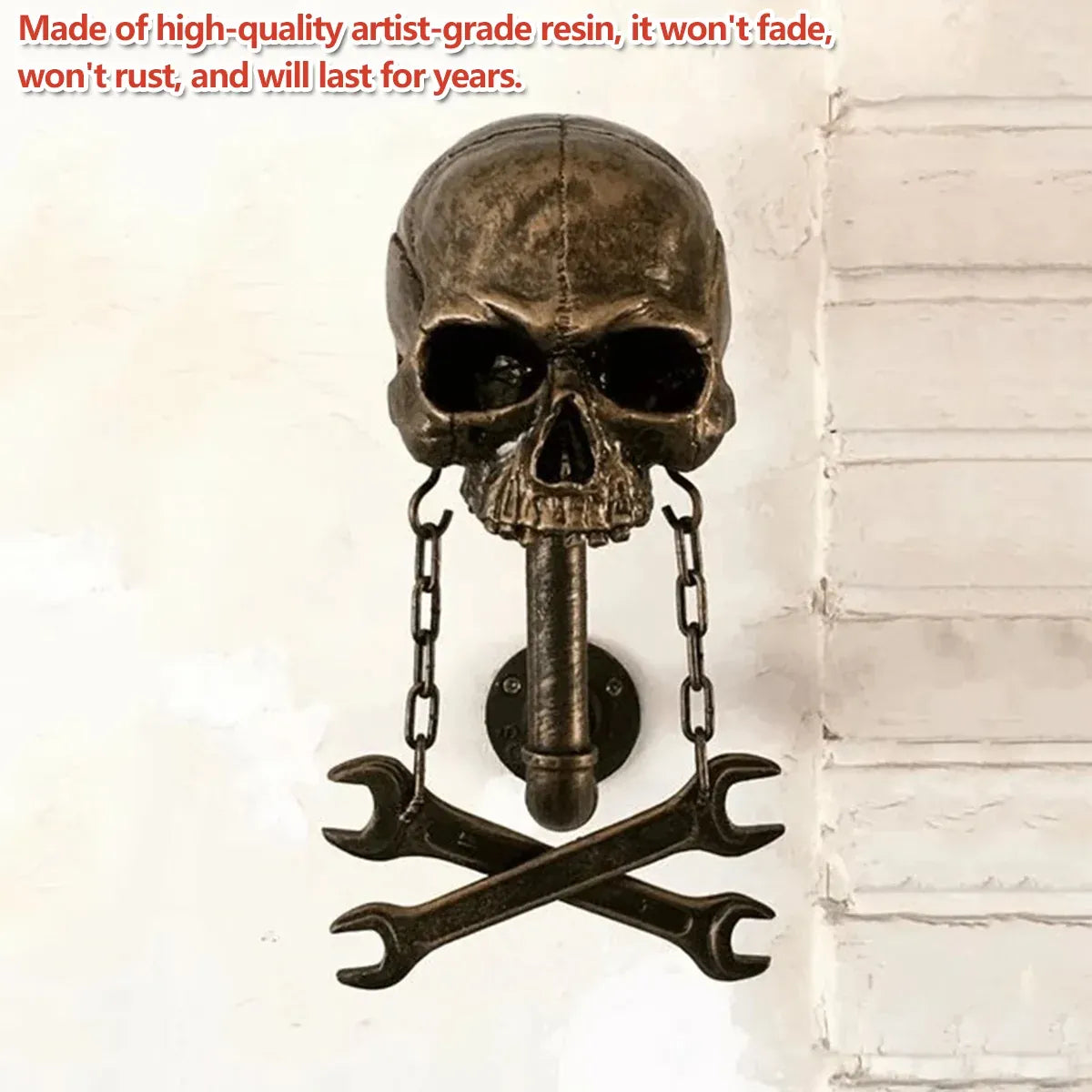 Motorbike Helmet Holder Wall Mount Helmet Rack Helmet Stand Skull Head Holder