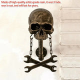 Motorbike Helmet Holder Wall Mount Helmet Rack Helmet Stand Skull Head Holder - Extra Image