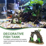 Fish Tank Landscape Archway Door Plate Decoration Fish Shrimp Shelter Aquarium - Top-Down View