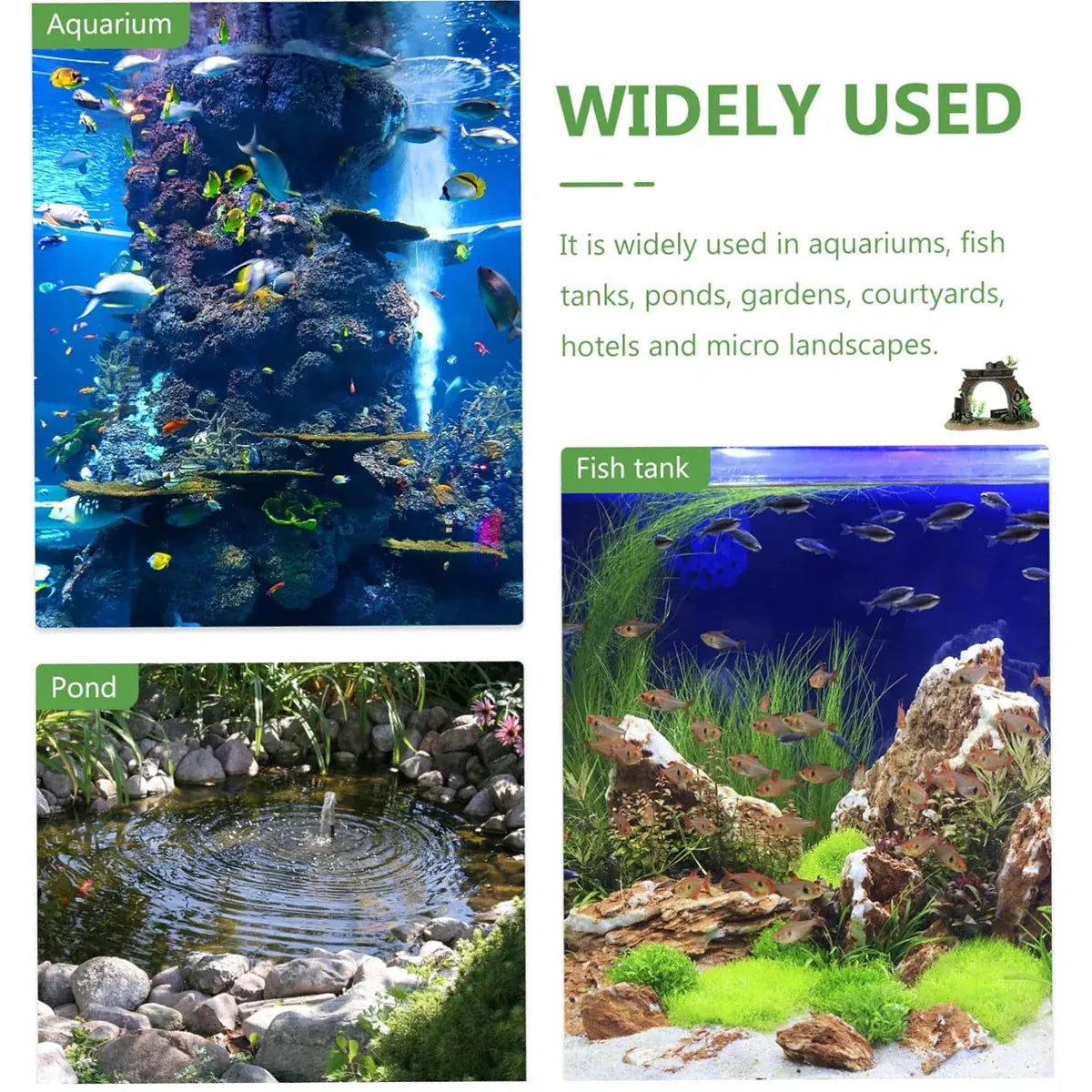 Fish Tank Landscape Archway Door Plate Decoration Fish Shrimp Shelter Aquarium