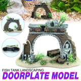 Fish Tank Landscape Archway Door Plate Decoration Fish Shrimp Shelter Aquarium - Extra Image