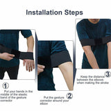Golf Swing Training Aid Golf Arm Band Posture Motion Correction Belt - Top-Down View