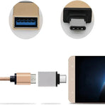 USB Type-C to USB 3.0 Adapter OTG Converter for Phone Tablet Laptop - Black