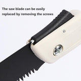 Folding Outdoor Hand Saw Portable Quick Cutting Pruning Garden Tree Logging Tool - 180mm - 45-Degree Angle