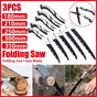 Folding Outdoor Hand Saw Portable Quick Cutting Pruning Garden Tree Logging Tool - 210mm