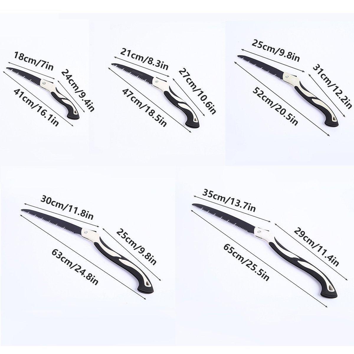 Folding Outdoor Hand Saw Portable Quick Cutting Pruning Garden Tree Logging Tool - 250mm