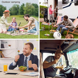 6in1 Portable Folding Knife Fork Spoon Set Outdoor Multi Functional Tableware - Black - 45-Degree Angle