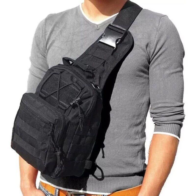 Free Freight Climb Shoulder Hiking Trekking Backpack Tactical Outdoor Military - Black