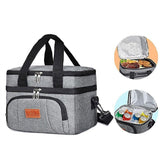 10L Insulated Lunch Bag Waterproof Cooler Bag with Strap for Picnic Work Travel - 45-Degree Angle
