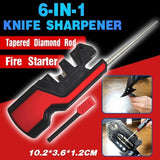 6-in-1 Knife Sharpener Diamond Ceramic For Knives Blade Outdoor Survival Tool