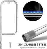 For Weber Q200 Q220 Q2000 Q2200 Stainless Steel Grill Burner Tube With Screw - Rear View