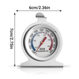 Stainless Steel Oven Thermometer Large Dial Kitchen Food Temperature  Au Stock - Side View