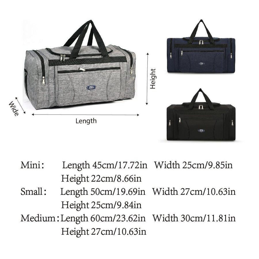 Large Capacity Waterproof Travel Luggage Bag Lightweight Foldable Handbag - Small-Black