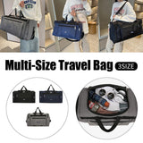 Large Capacity Waterproof Travel Luggage Bag Lightweight Foldable Handbag - Medium-Grey
