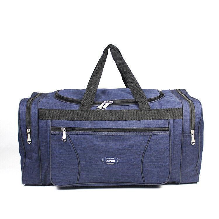 Large Capacity Waterproof Travel Luggage Bag Lightweight Foldable Handbag - Medium-Grey