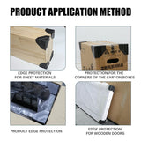 50PCS Cardboard Box Corner Protectors for Moving Shipping Packaging - Low Angle