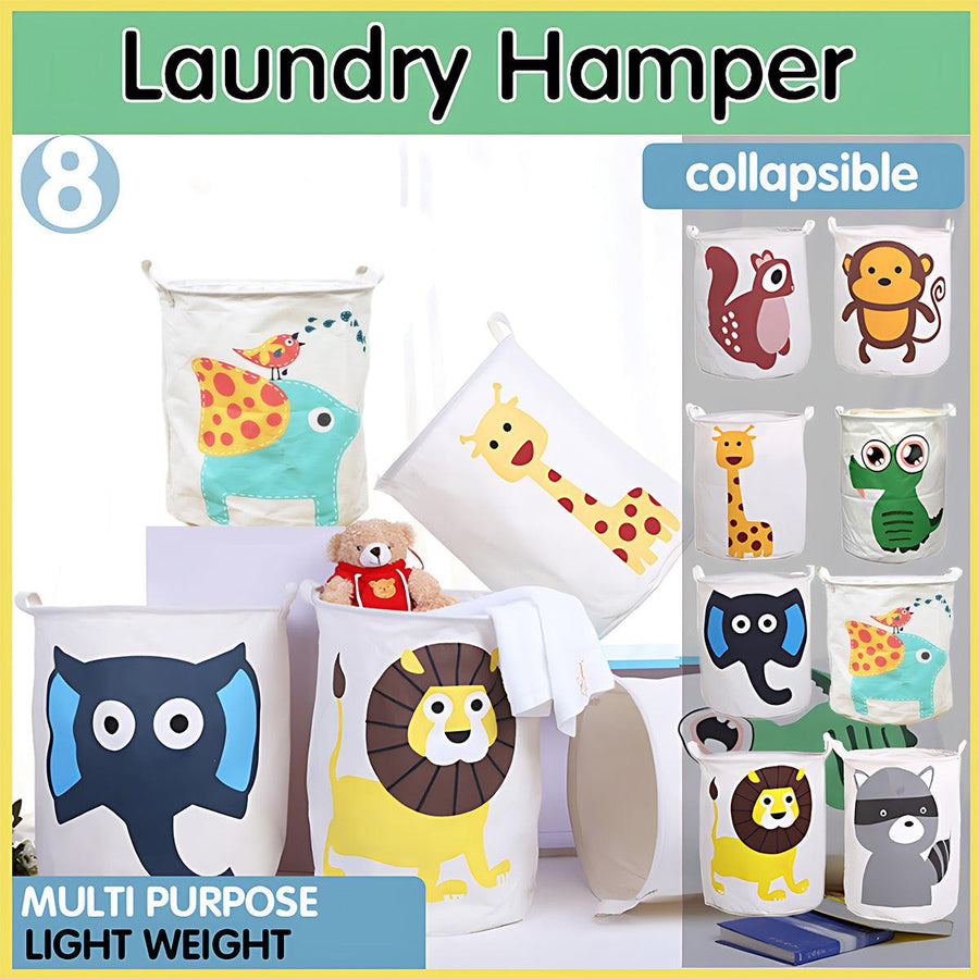Collapsible Laundry Hamper Basket Storage Clothes Bag Washing Bin Toy Organiser - 03