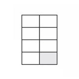 A4 Self Adhesive Sticker Paper Sheet Label Laser Inkjet Print Mailing Address - White Matte 2x4 *100 PCS