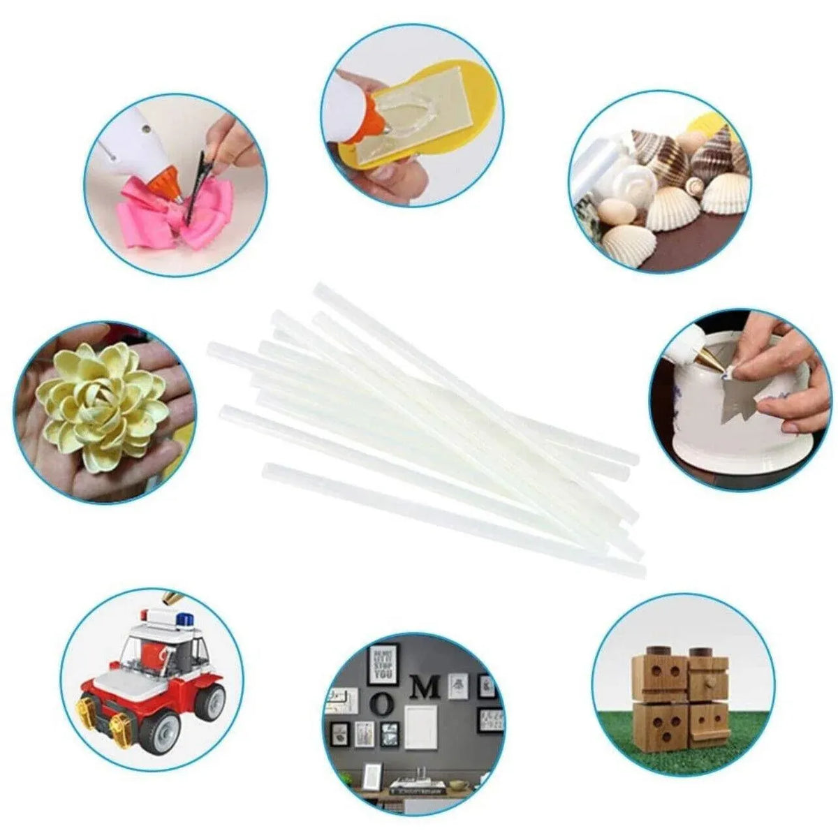 Clear Hot Melt Glue Sticks Adhesive Craft Stick for DIY Glue Tool 7mm 11mm - 7mm x 100mm 200pcs