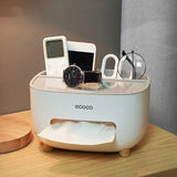 Multifunction Tissue Box Cover Table Napkin Paper Case Holder Storage Organizer