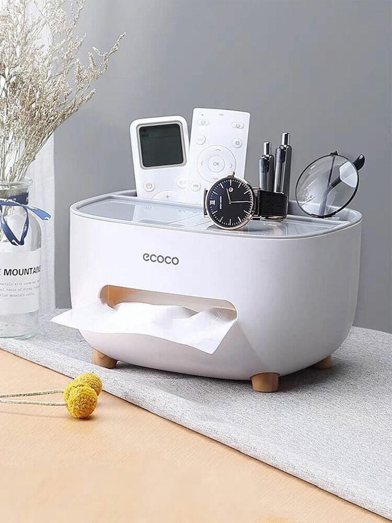 Multifunction Tissue Box Cover Table Napkin Paper Case Holder Storage Organizer