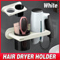 Bathroom Mounted Wall Suction Cup Hair Dryer Holder Hanger Shelf Rack Storage Au - White