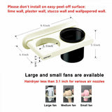 Bathroom Mounted Wall Suction Cup Hair Dryer Holder Hanger Shelf Rack Storage Au - White - Side View