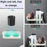 Bathroom Mounted Wall Suction Cup Hair Dryer Holder Hanger Shelf Rack Storage Au - White - 45-Degree Angle