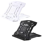 Adjustable Laptop Stand with 360-Degree Base for Desk Riser Home Office Holder - White