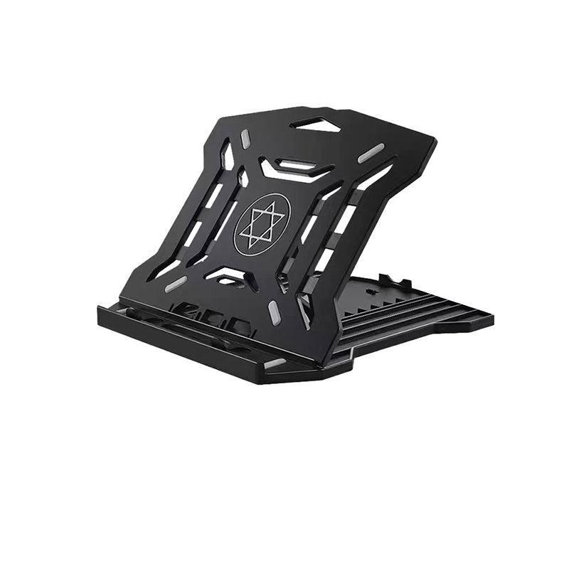Adjustable Laptop Stand with 360-Degree Base for Desk Riser Home Office Holder - White