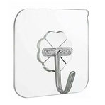 24-48Pcs Clear Seamless Adhesive Hook Strong Stick Wall Hook Load Kitchen Hanger - 24 PCS