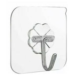 24-48Pcs Clear Seamless Adhesive Hook Strong Stick Wall Hook Load Kitchen Hanger - 24 PCS - Close-Up Angle