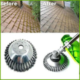 6/8inch Weed Brush Steel Wire Trimmer Wheel Garden Lawnmower Head Tool Grass Cutter - 6'' - Close-Up Angle