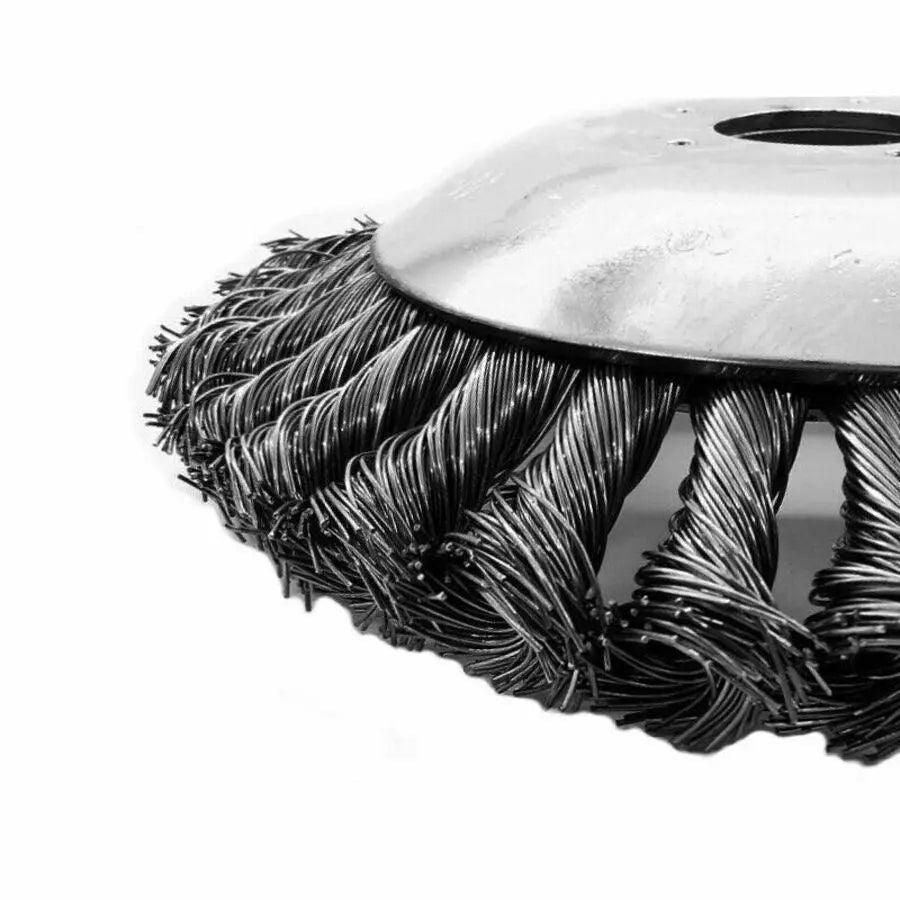 6/8inch Weed Brush Steel Wire Trimmer Wheel Garden Lawnmower Head Tool Grass Cutter - 6''