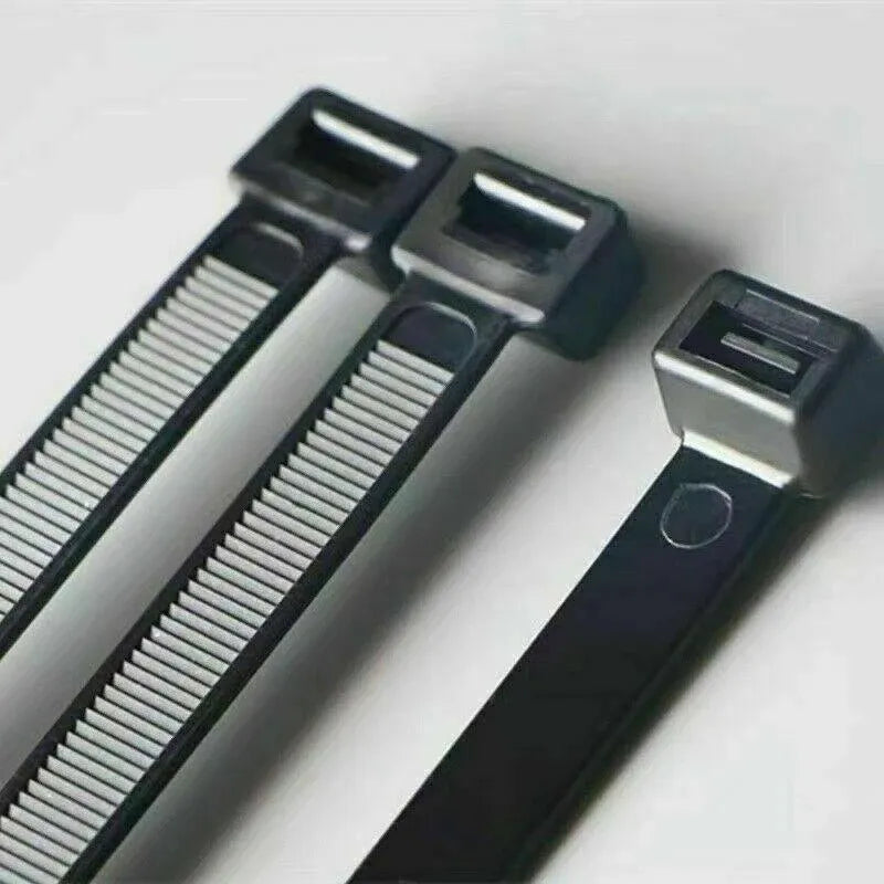 50X Cable Ties Zip Ties Nylon Uv Stabilised Black Cable Tie - 10*500mm White
