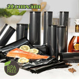 Black Vacuum Food Sealer Seal Bags Rolls Saver Storage Commercial 20/28Cm*5M - 20cm* 5m* 1 Roll - Front View
