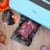 Black Vacuum Food Sealer Seal Bags Rolls Saver Storage Commercial 20/28Cm*5M - 20cm* 5m* 1 Roll - 45-Degree Angle