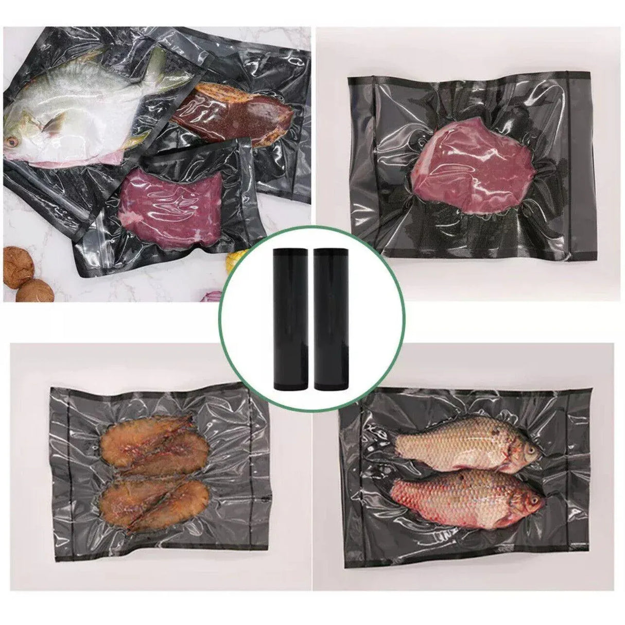 Black Vacuum Food Sealer Seal Bags Rolls Saver Storage Commercial 20/28Cm*5M - 20cm* 5m* 1 Roll