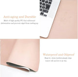 Large Leather Gaming Mouse Pad Waterproof Desk Keyboard Mat 120 x 60cm - Light Blue - Low Angle