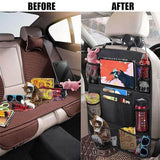 2Pcs Car Back Seat Organiser Travel Storage Bag Organizer Ipad Holder Pocket Au - Top-Down View