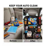 2Pcs Car Back Seat Organiser Travel Storage Bag Organizer Ipad Holder Pocket Au - Low Angle