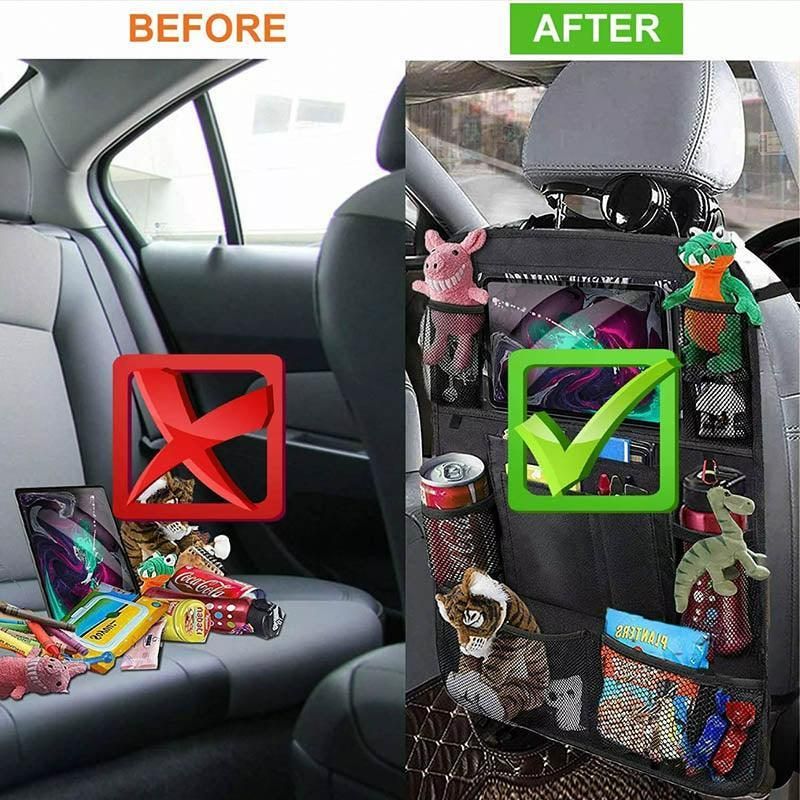 2Pcs Car Back Seat Organiser Travel Storage Bag Organizer Ipad Holder Pocket Au