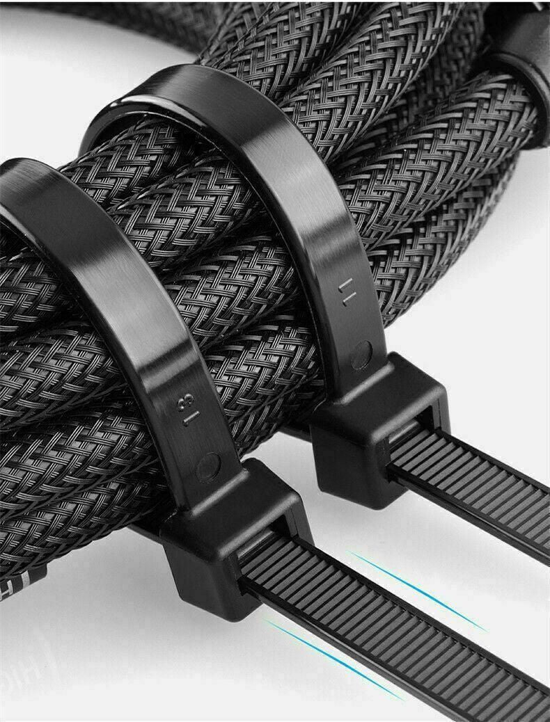 50X Cable Ties Zip Ties Nylon Uv Stabilised Black Cable Tie - 10*920mm White