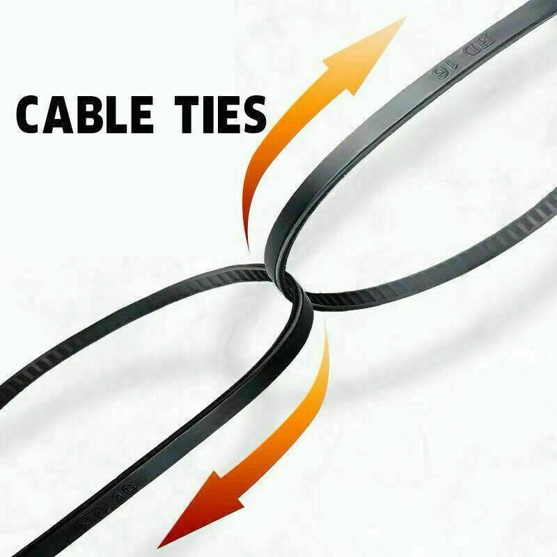 50X Cable Ties Zip Ties Nylon Uv Stabilised Black Cable Tie - 10*920mm White