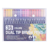 12-120 Watercolor Brush Pen Set Artist Sketch Marker - White-72 Colours
