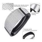 Stainless Steel Garlic Masher Press Crusher Squeezer Masher Kitchen Gadget - Silver