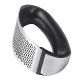Stainless Steel Garlic Masher Press Crusher Squeezer Masher Kitchen Gadget - Silver