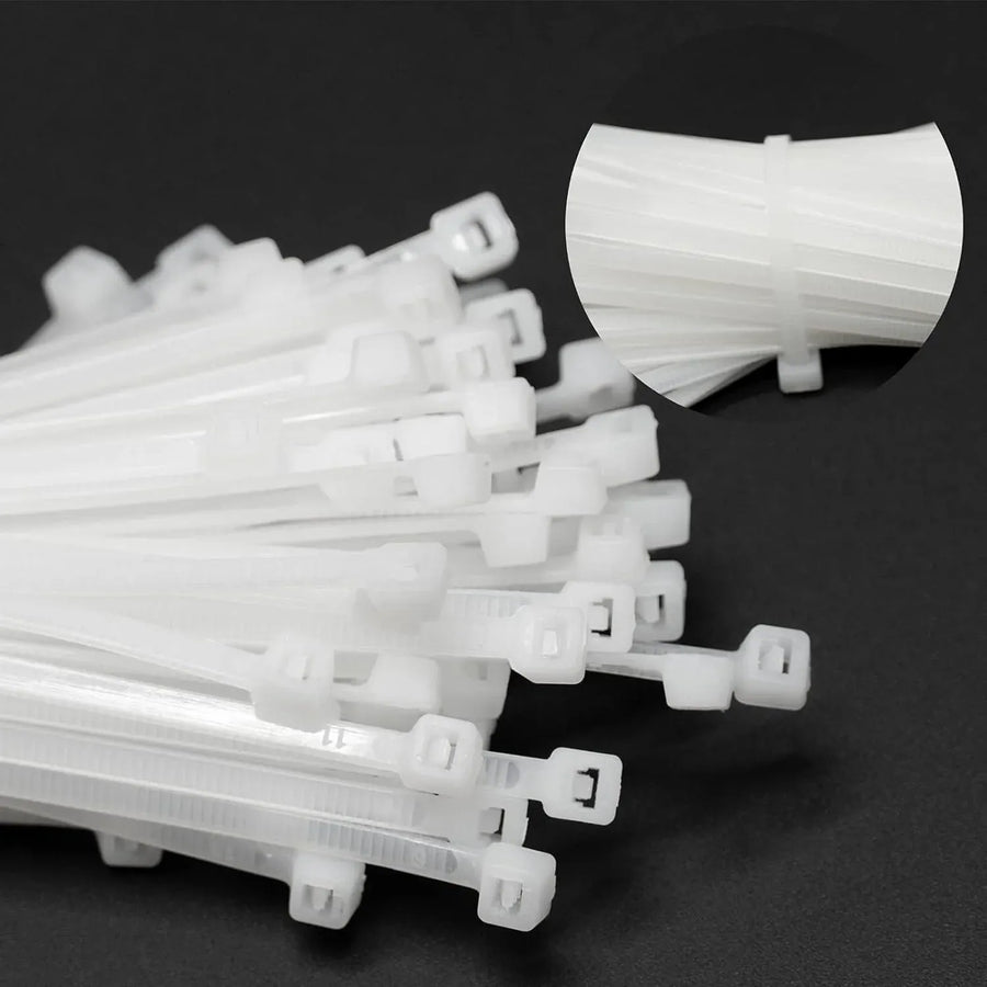 100X Cable Ties Zip Ties Nylon UV Stabilised Bulk White Cable Ties - 10*920mm White