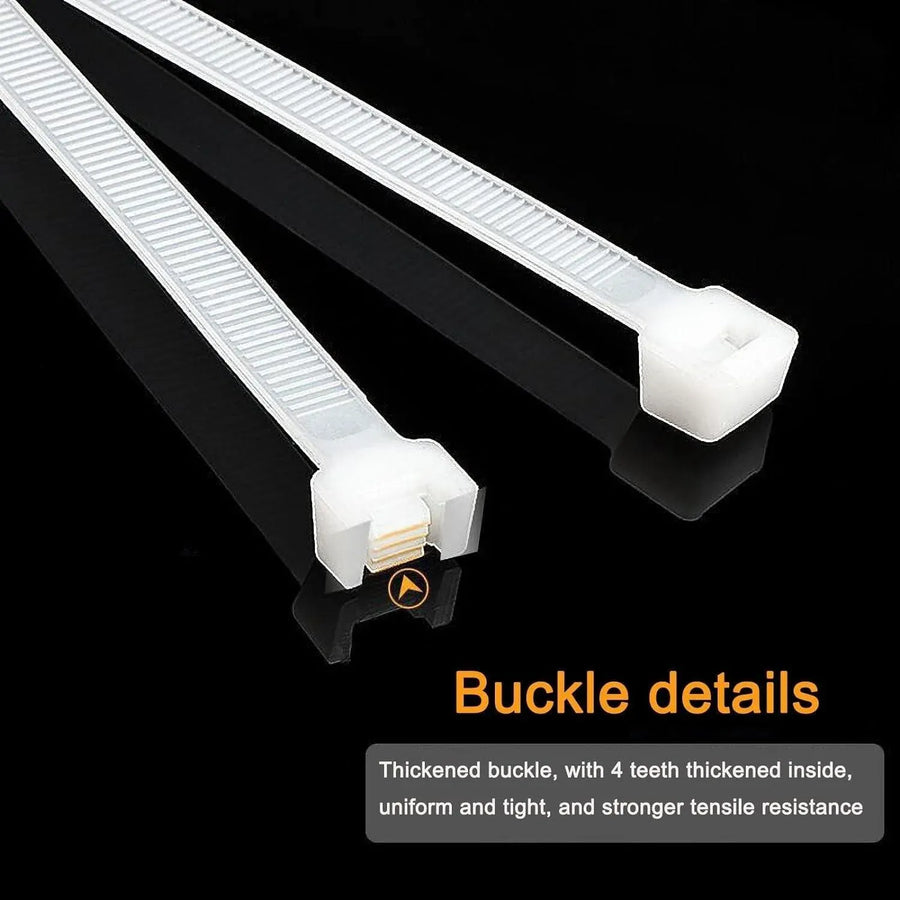 100X Cable Ties Zip Ties Nylon UV Stabilised Bulk White Cable Ties - 10*920mm White