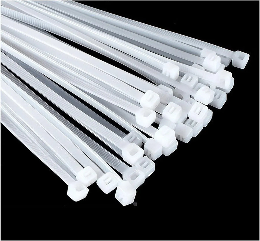100X Cable Ties Zip Ties Nylon UV Stabilised Bulk White Cable Ties - 10*920mm White